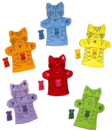 Papusi de manuit -Descoperim culorile cu pisicuta Kitty- 6 buc